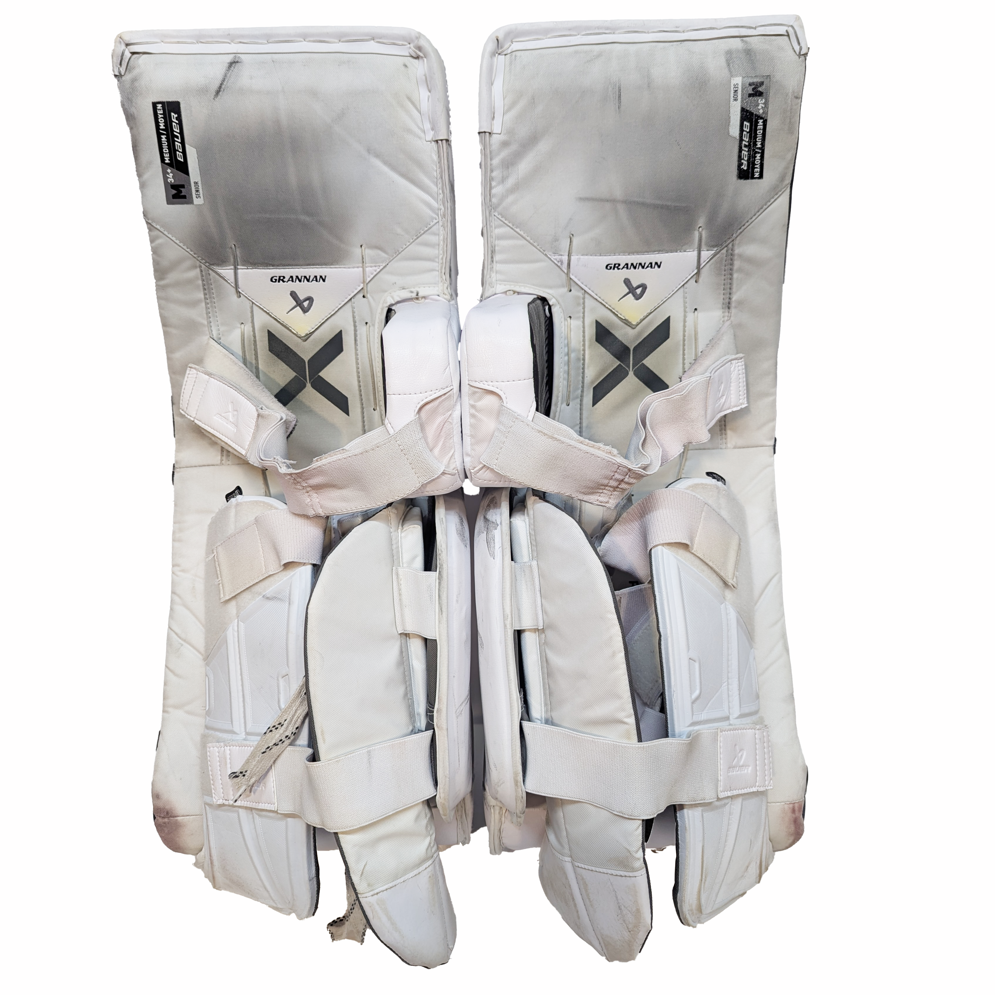 Bauer Vapor Hyperlite 2 - Jambières de gardien Pro d'occasion (bleu marine/blanc)